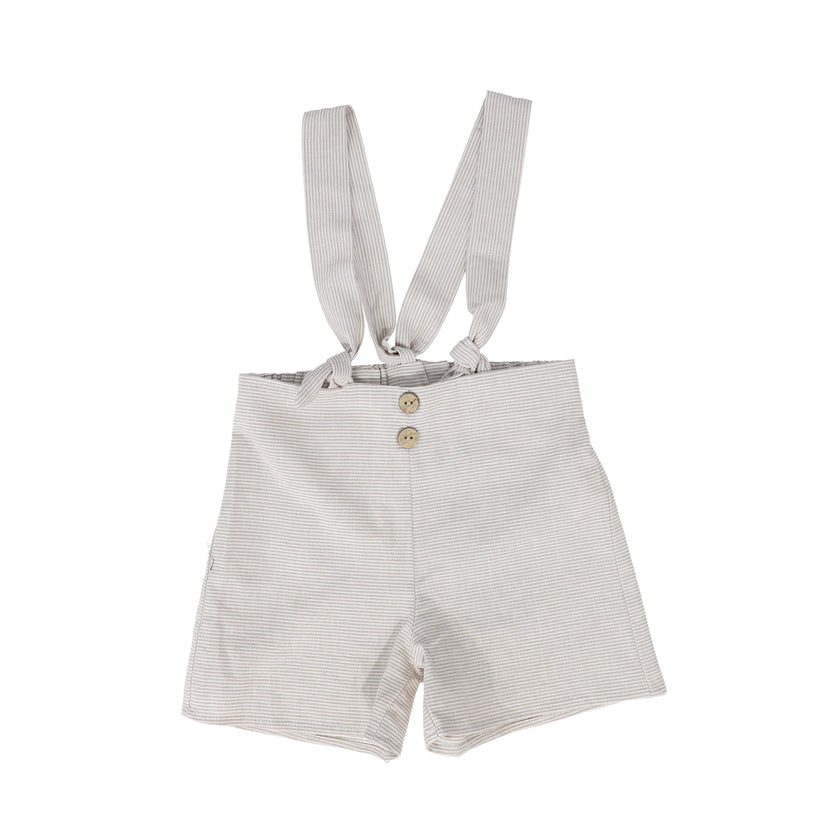 Horizontal Striped Knotted Overalls