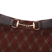 Belted Plaid Wool Skirt