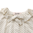 Polka Dotted Neck Bow Blouse
