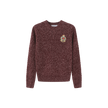 Marled Big Patch Knit Sweater