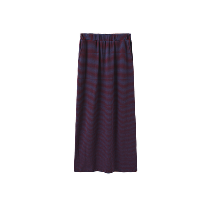 Swan Stripe Elastic Maxi Skirt
