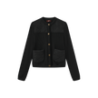 Short Quilted Knit Jacket