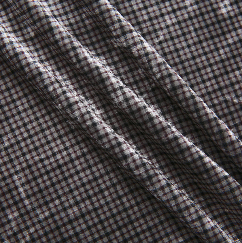Velor Plaid Turtleneck