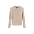 Mica Ribbed Knit Ruffle Collar Sweater