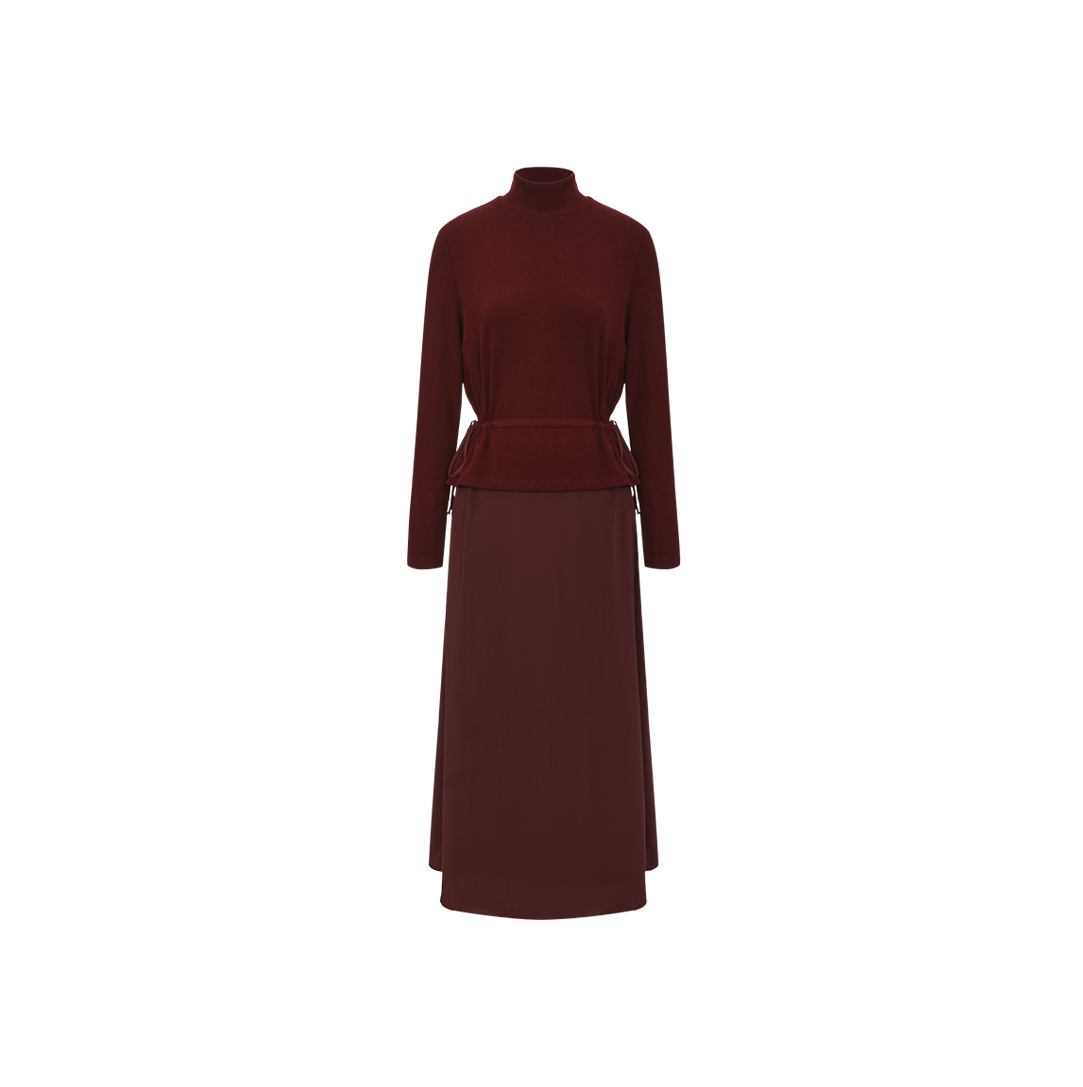 Silk T-Shirt Drawstring Dress
