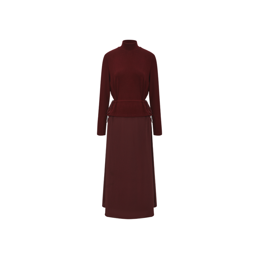 Silk T-Shirt Drawstring Dress