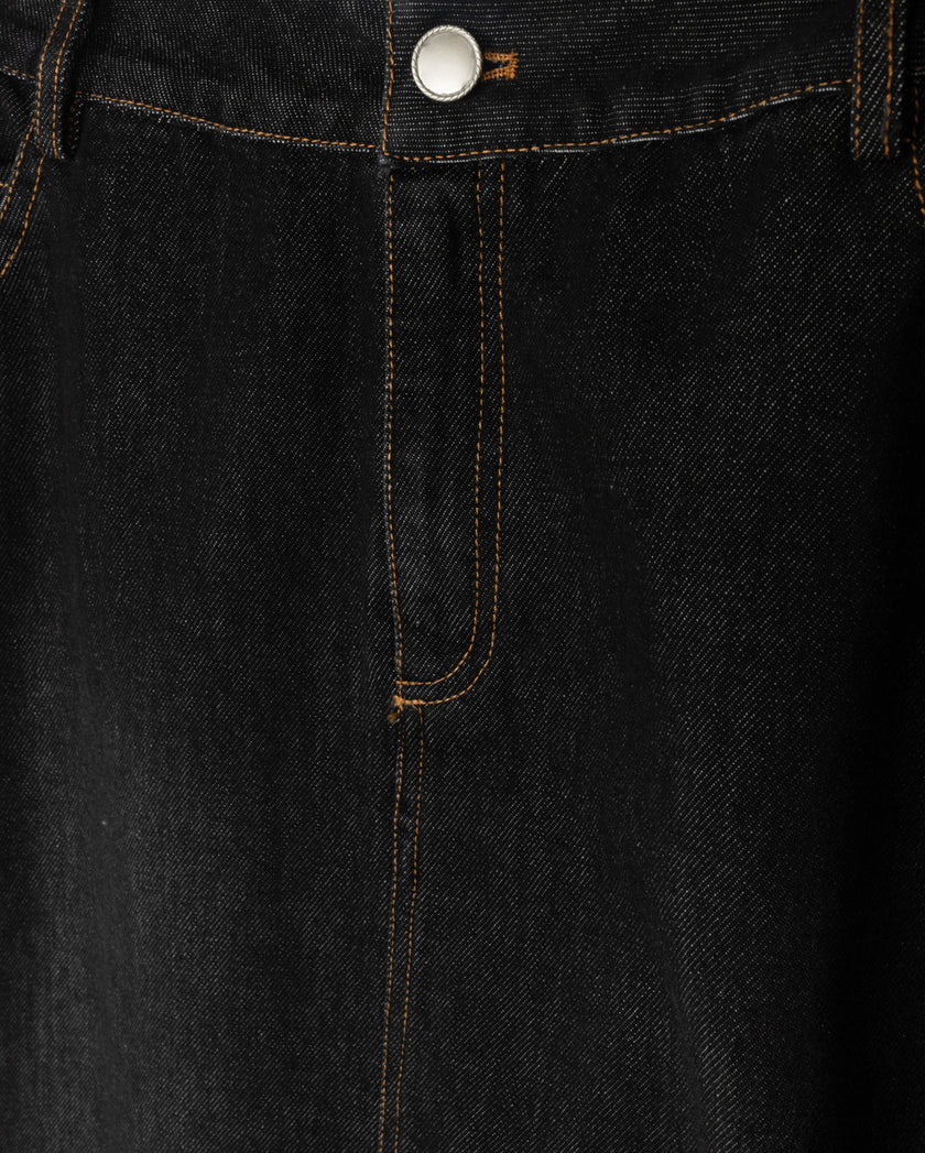 Washed Denim Skirt
