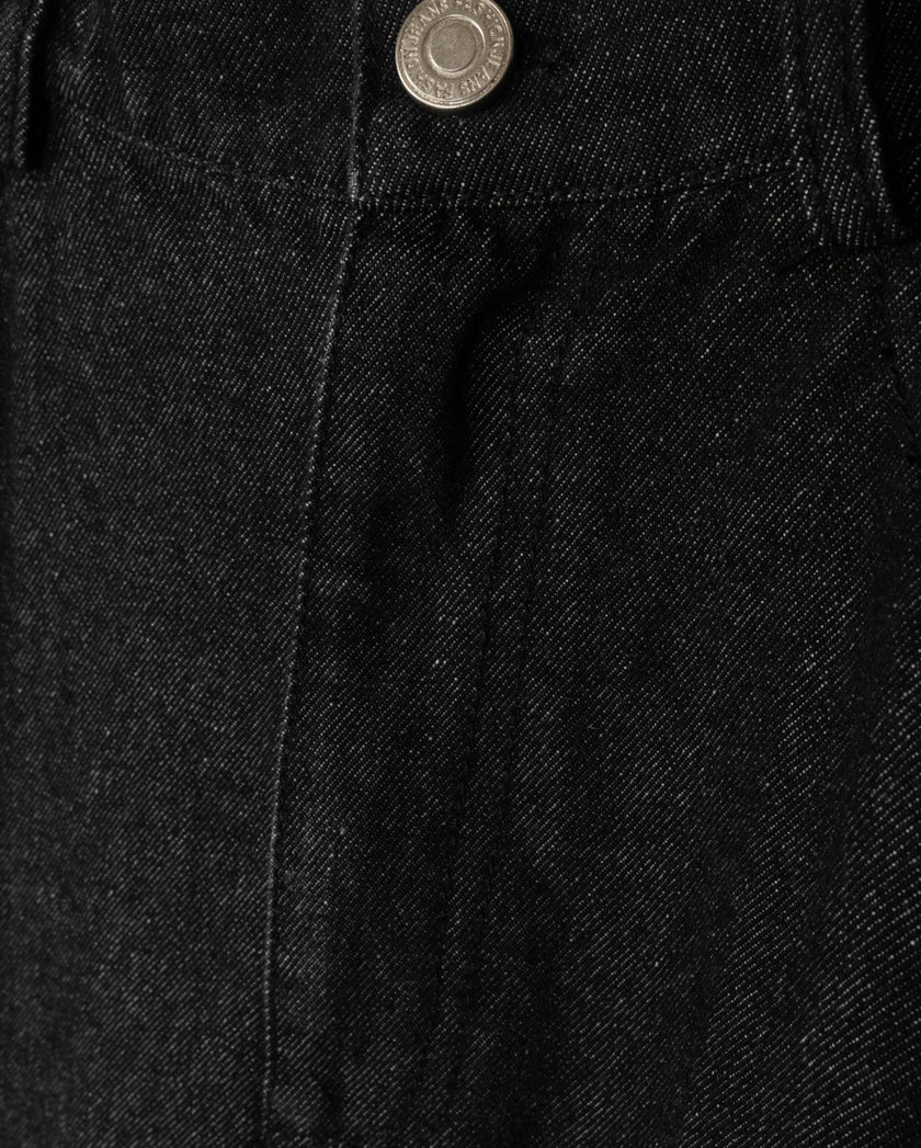 Denim Panel Flair Skirt