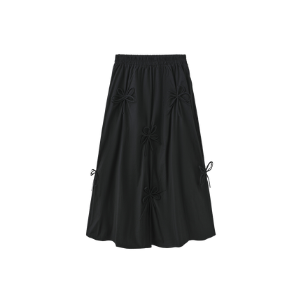 Poplin Bow Detailed Midi Skirt
