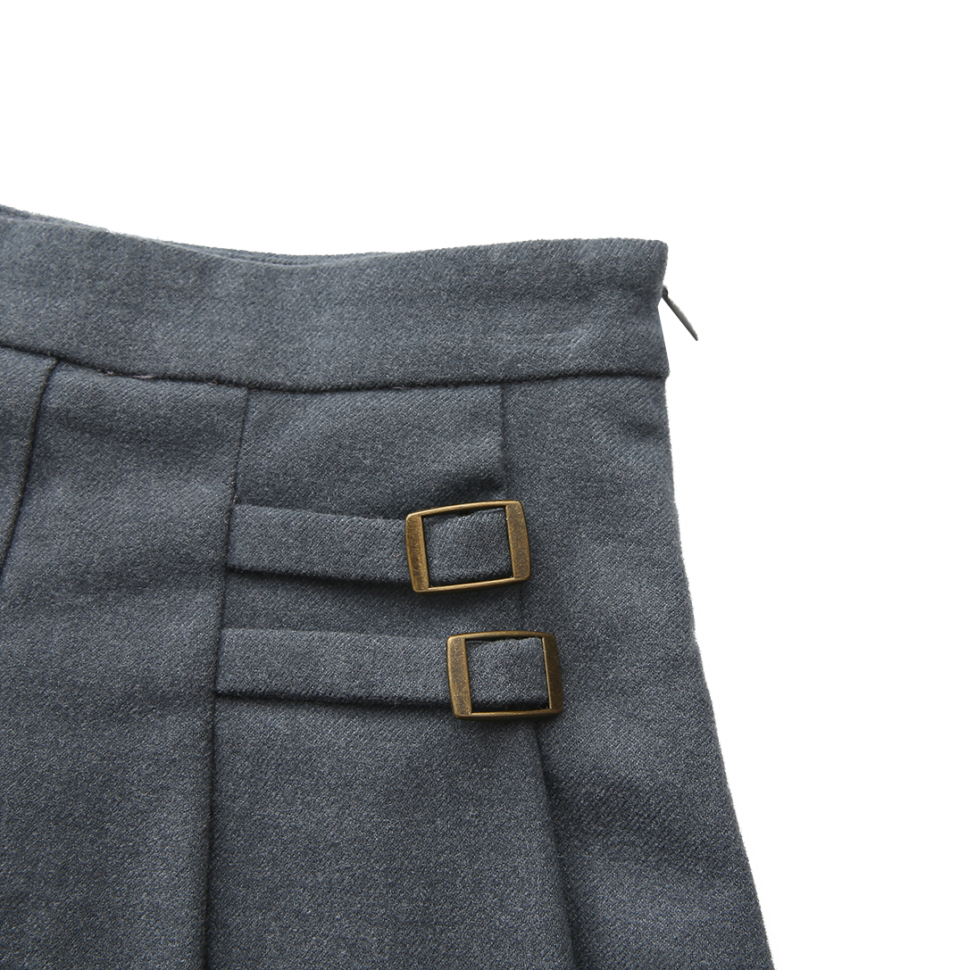 Poppy Wool Pleated Skirt