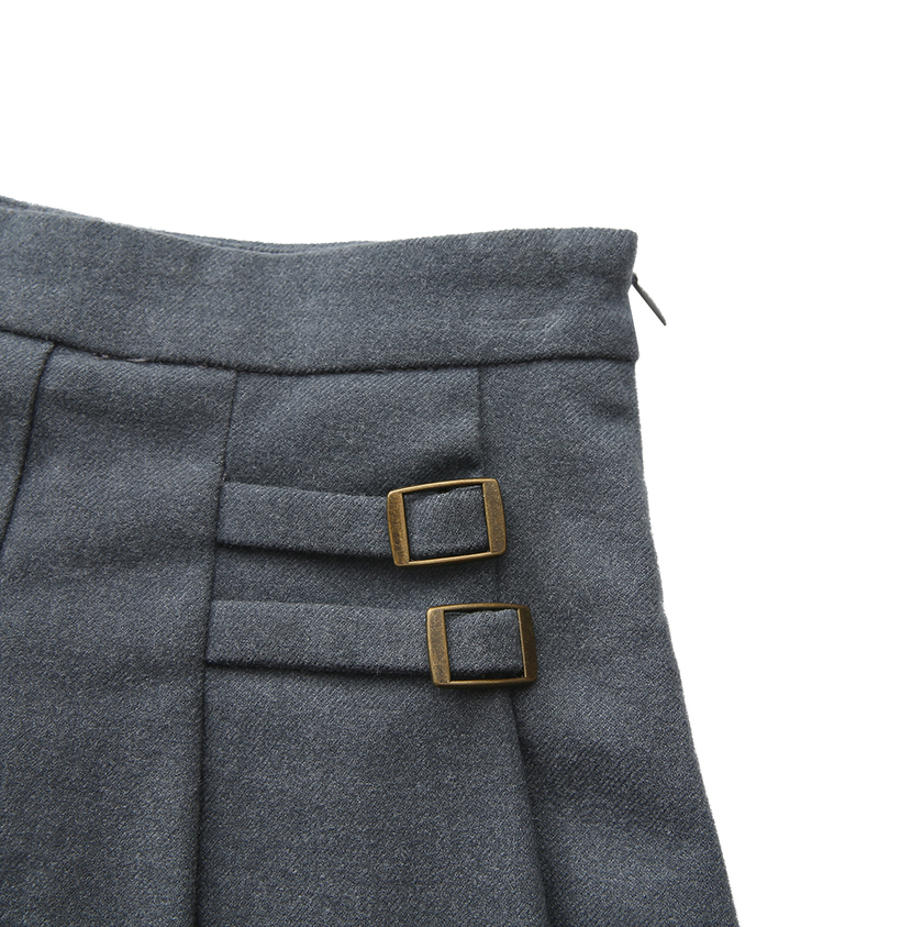 Poppy Wool Pleated Skirt
