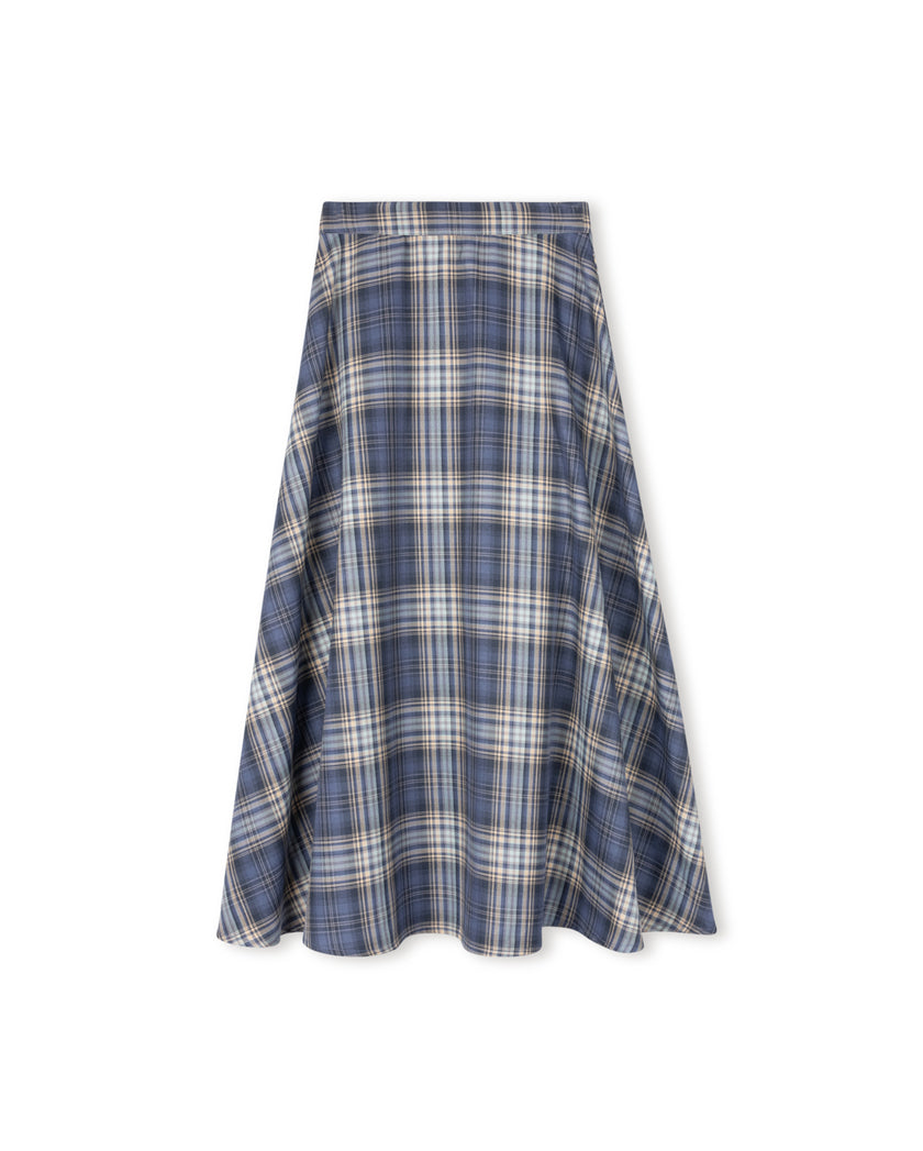 Plaid Flare Skirt