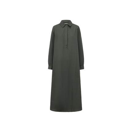 Quarter Button Detailed Dress