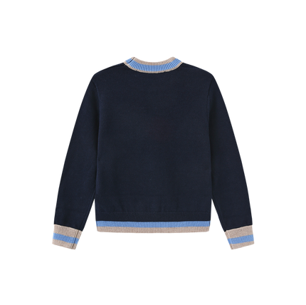 Striped Trim Sweater