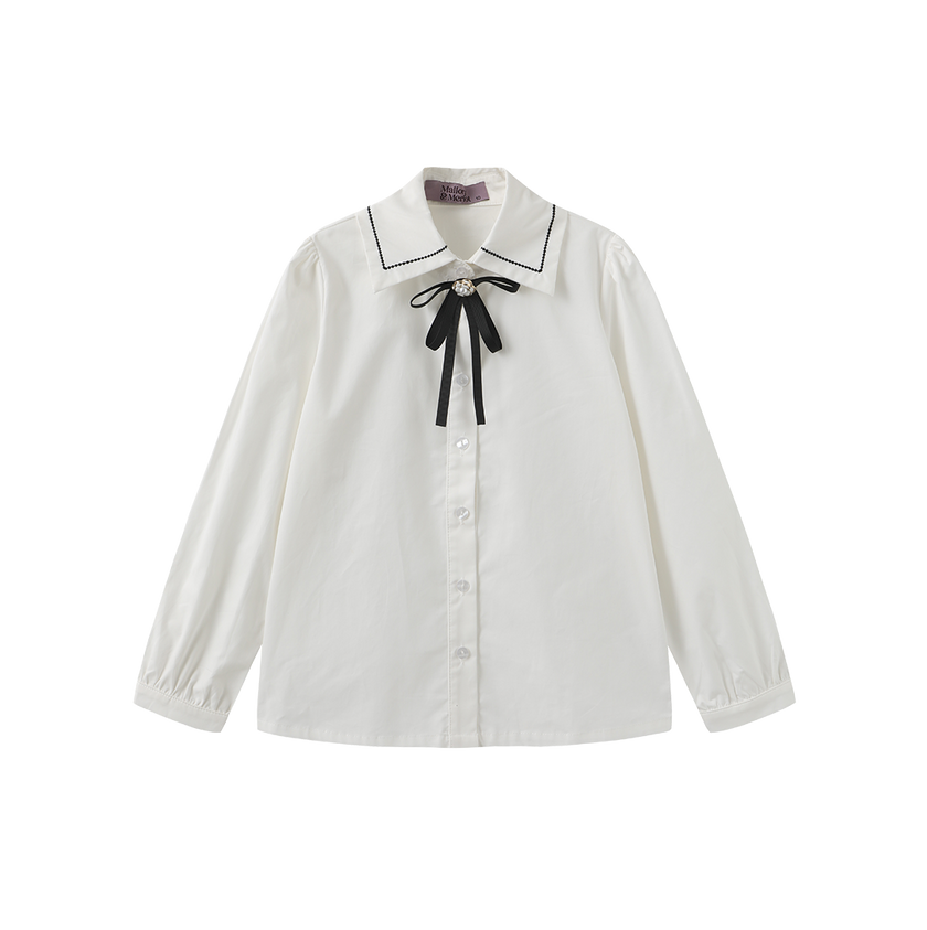 Vex Detail Collar Stitch Blouse
