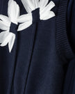 Pleated Dress With Flower Detail Vest