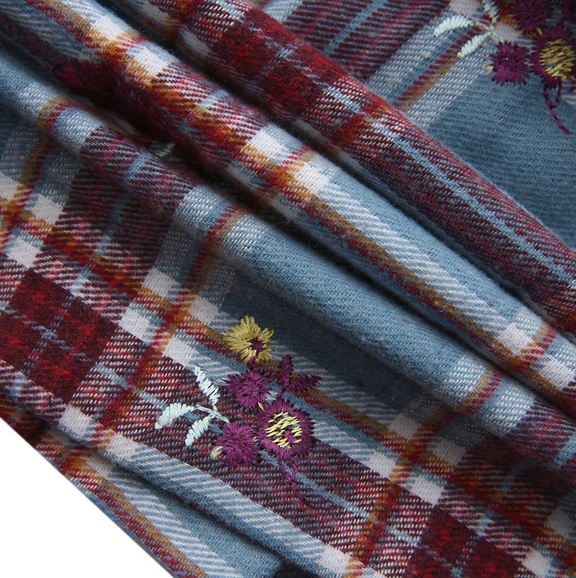 Jerry Plaid Floral Skirt