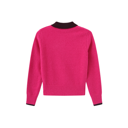 Knit Collared Crest Sweater