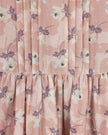 Floral Top Pleat Collared Dress