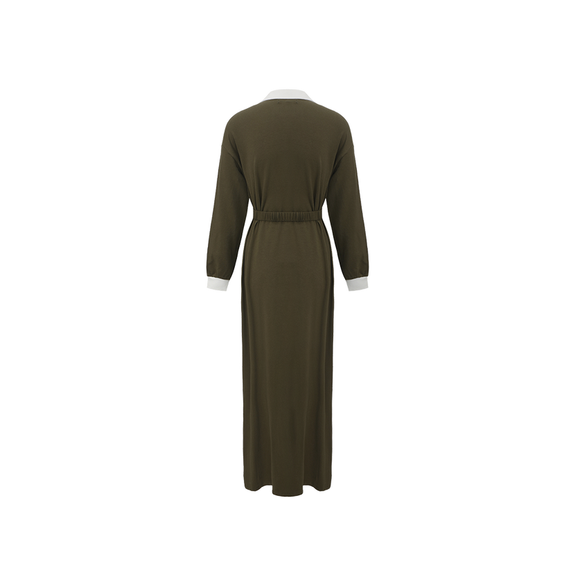 Sweatshirt Polo Dress