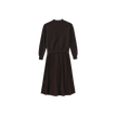 Chunky Knit Leather Pleated Dress