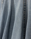 Flare Denim Paneled Skirt