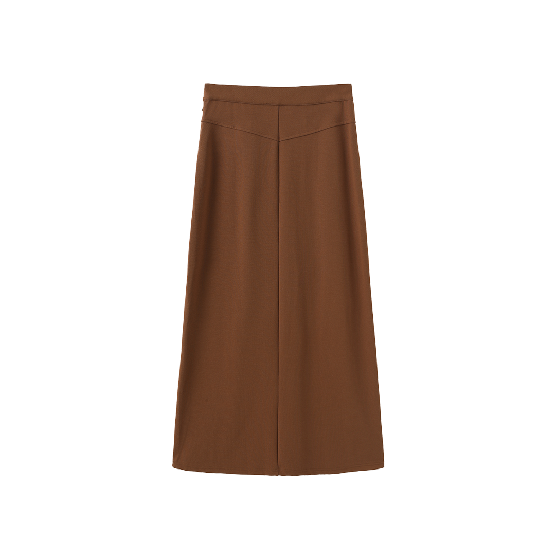 Ponti Side Zipper Maxi Skirt