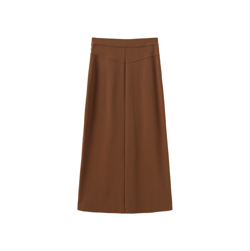 Ponti Side Zipper Maxi Skirt