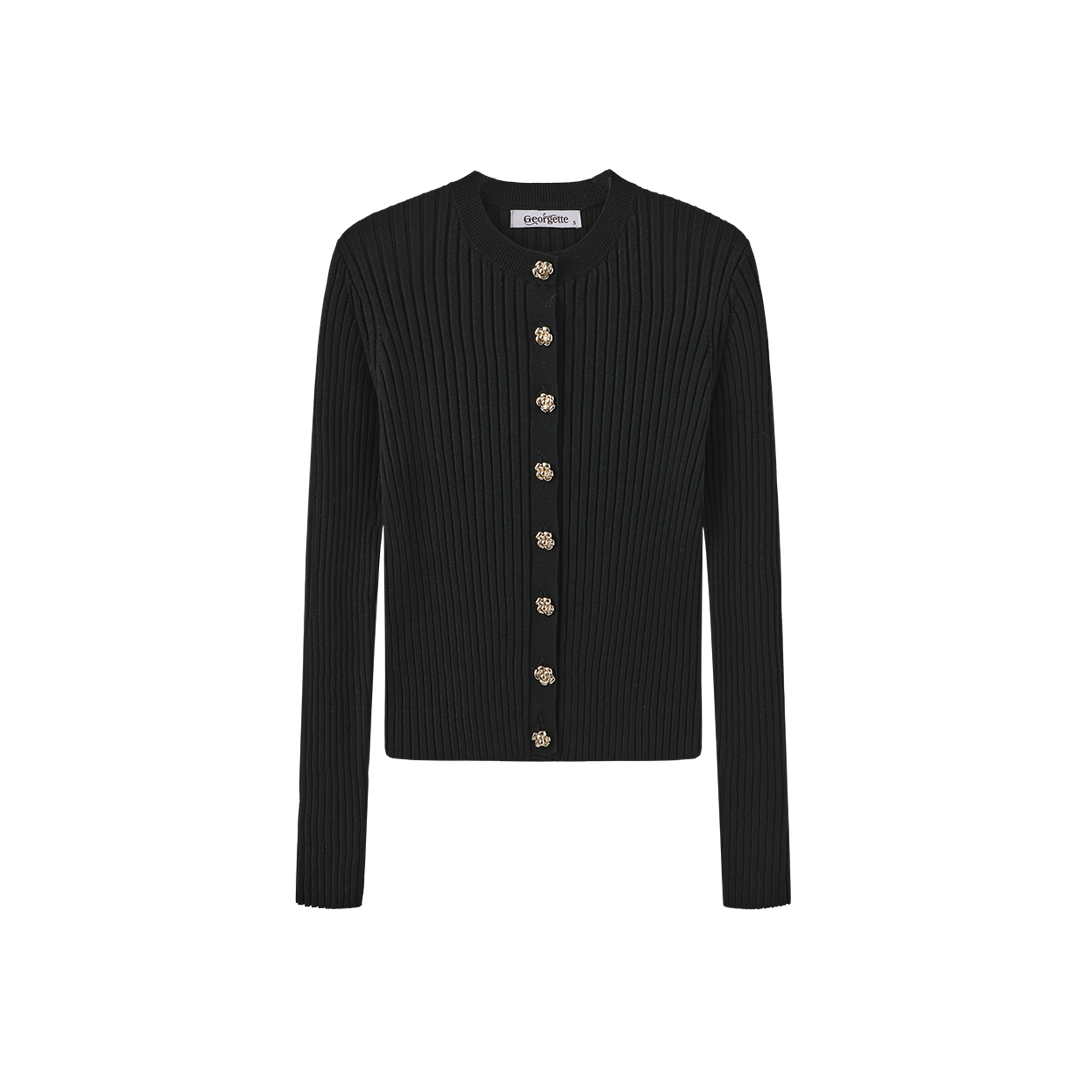 Wide Ribbed Knit Cardigan