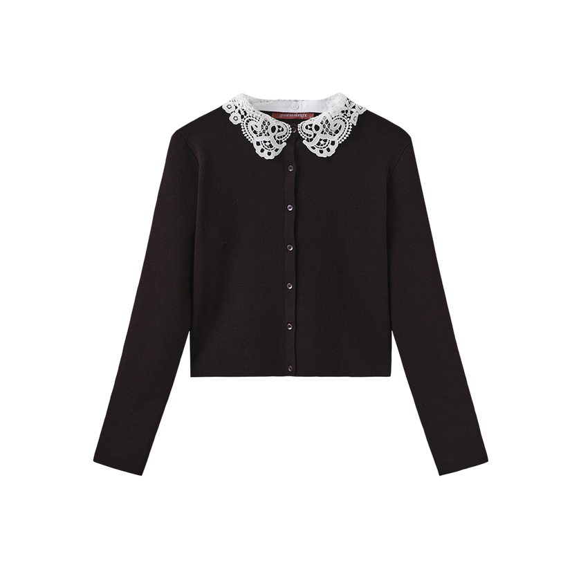 Lace Collar Cardigan
