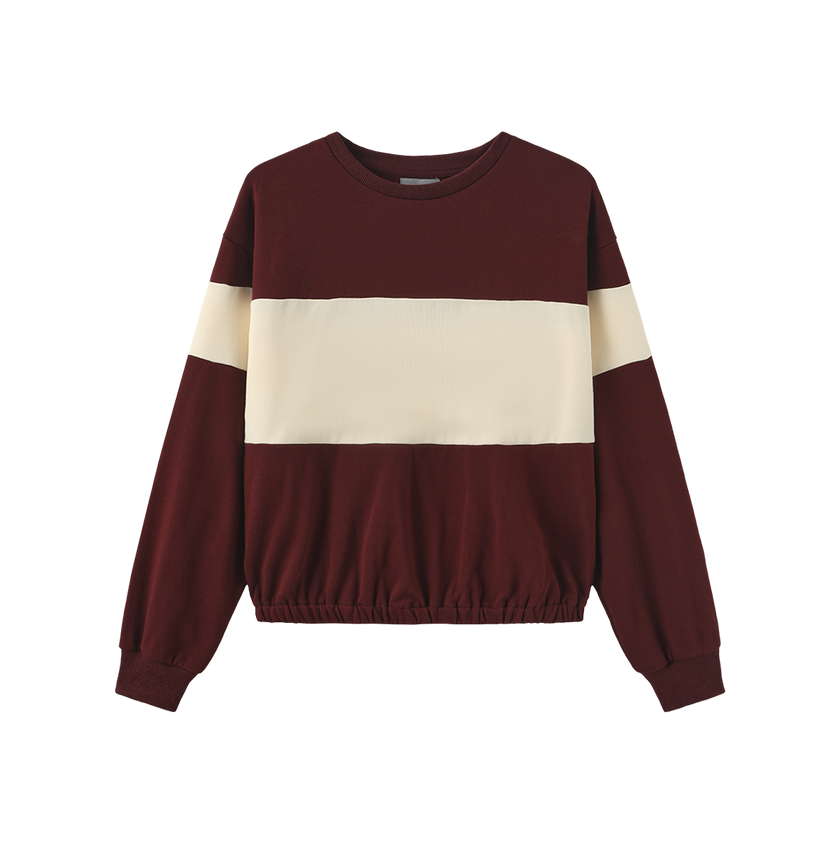 Elastic Hem Sweatshirt