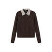 Removable Collar Knit Sweater