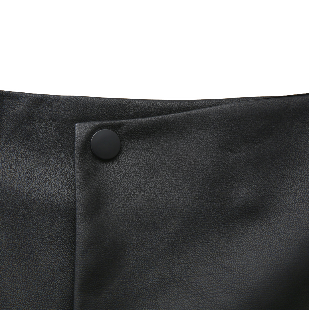 Grant Leather Wrap Skirt