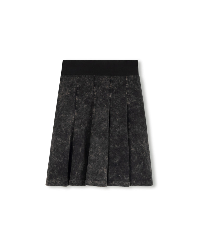 Elastic Waist Panel Knee Skirt