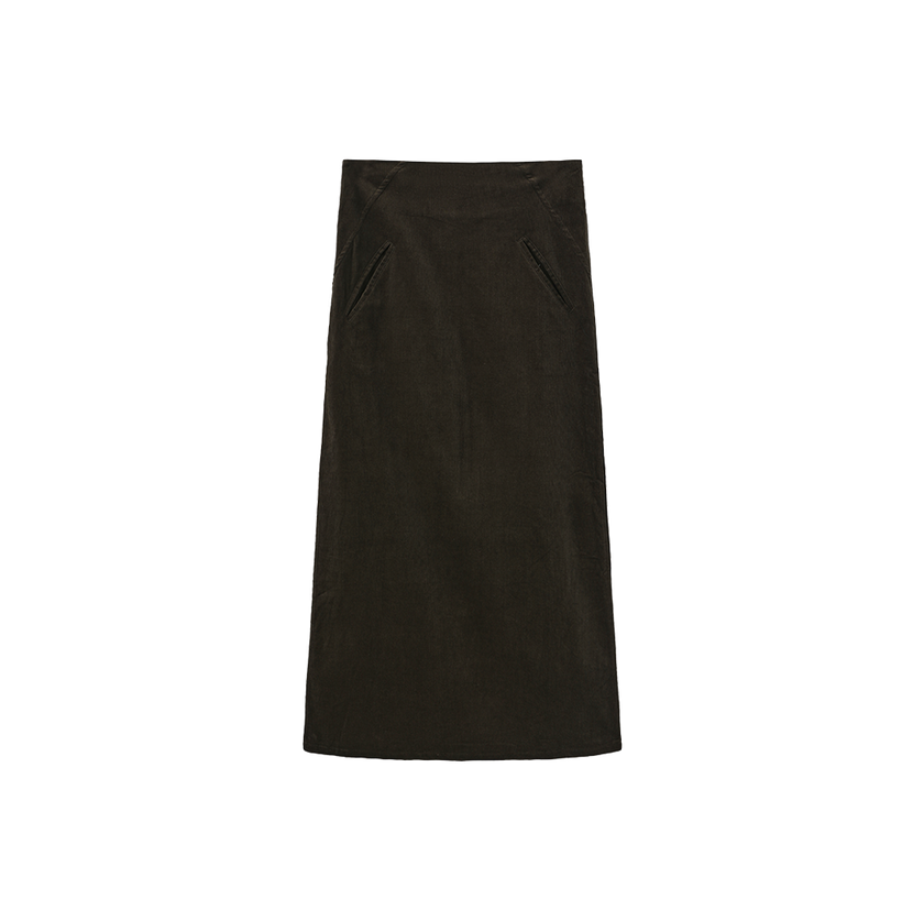 Corduroy Slit Pocket Skirt