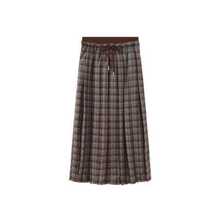 Elastic Wool Pleat Skirt