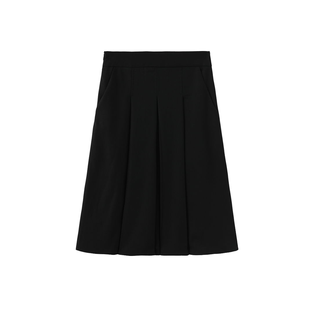 Pez Wool Box Pleated Skirt