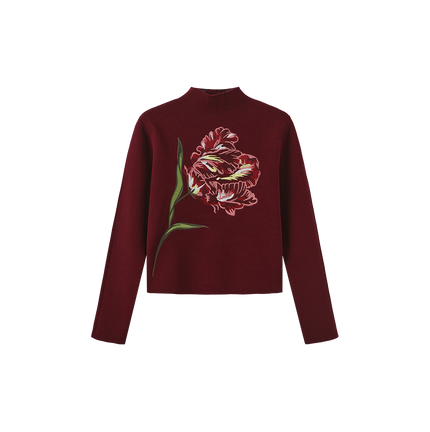 Floral Jacquard Sweater