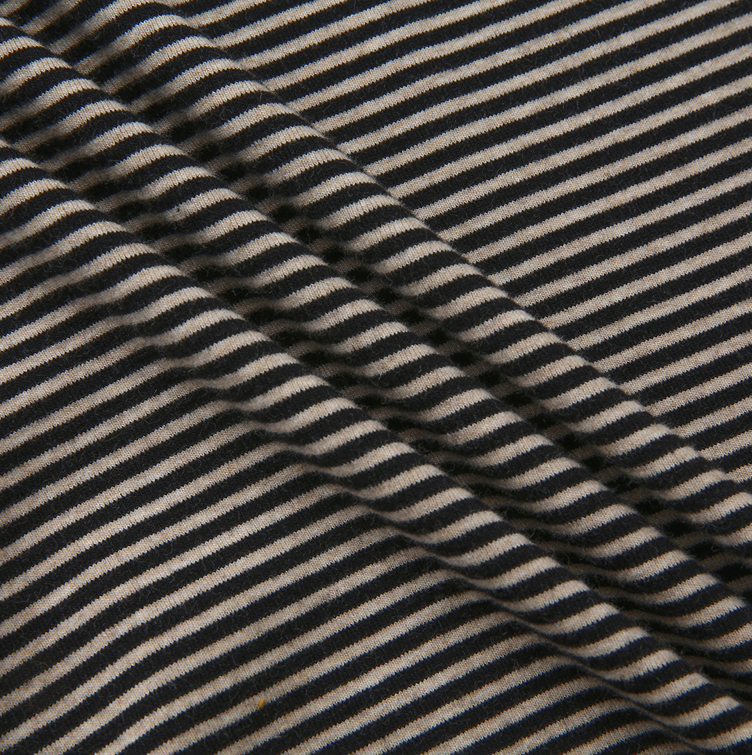 Swan Stripe Elastic Maxi Skirt