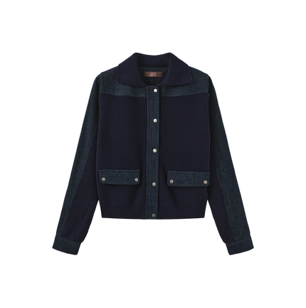 Denim Sweater Jacket