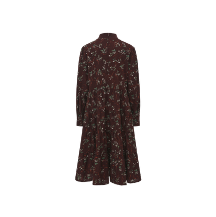 Leaf Printed Tiered Dress
