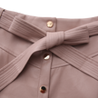 Leather Belted Button Down Skirt
