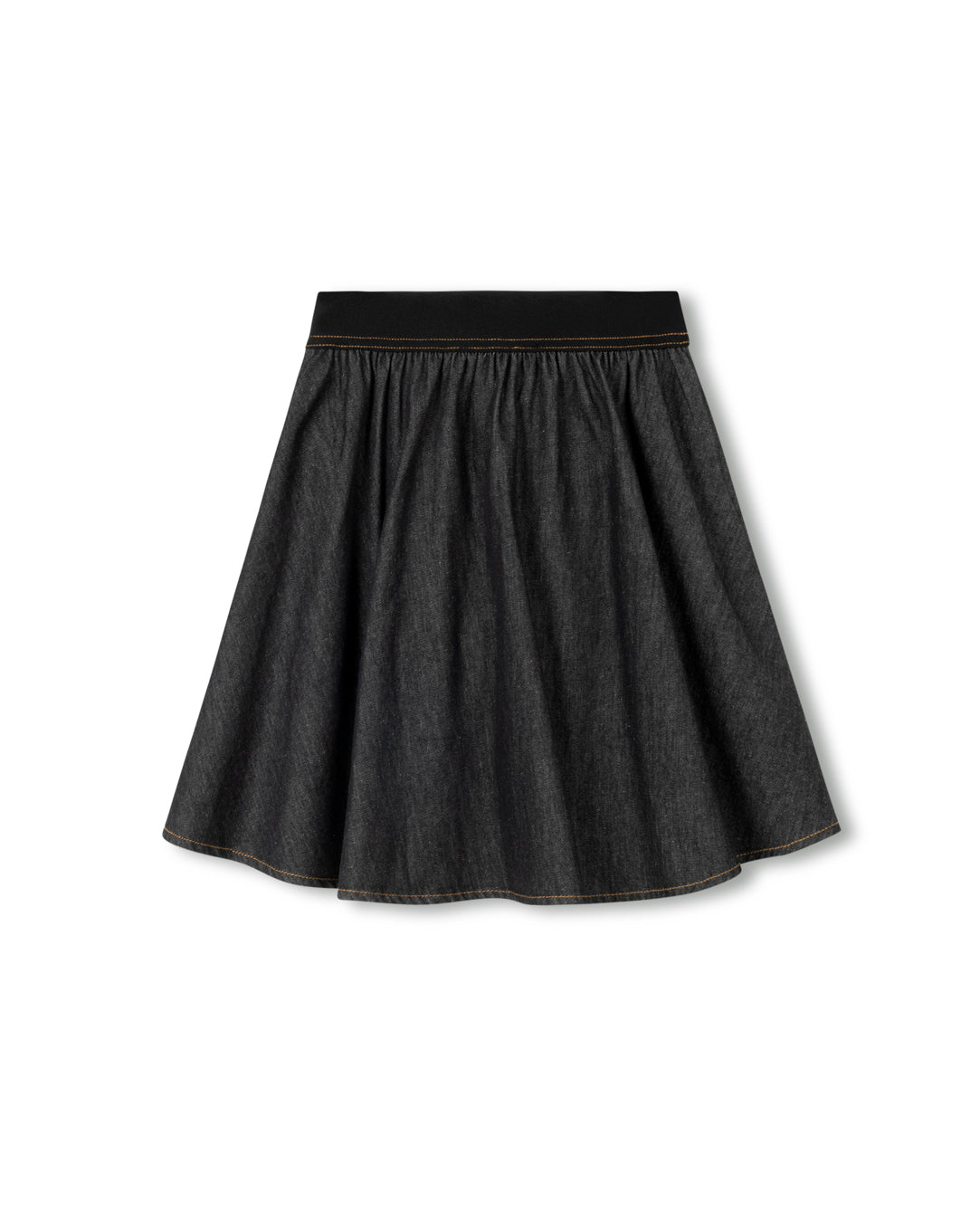 Denim Wide Elastic Band Skirt