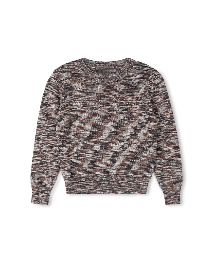 Printed Marled Sweater