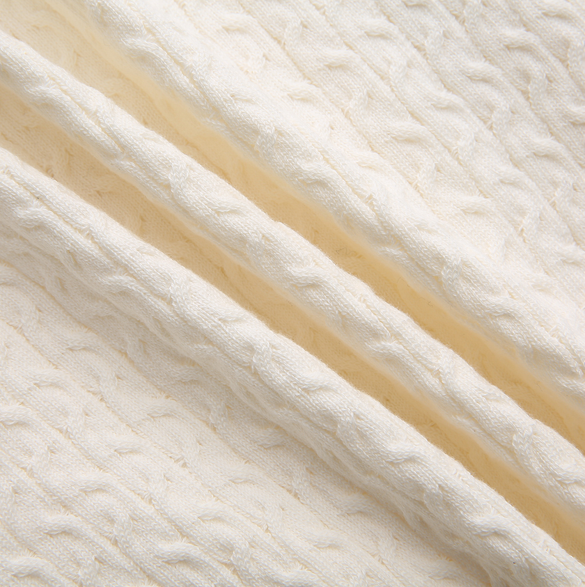 Braided Detail Logo Sweater