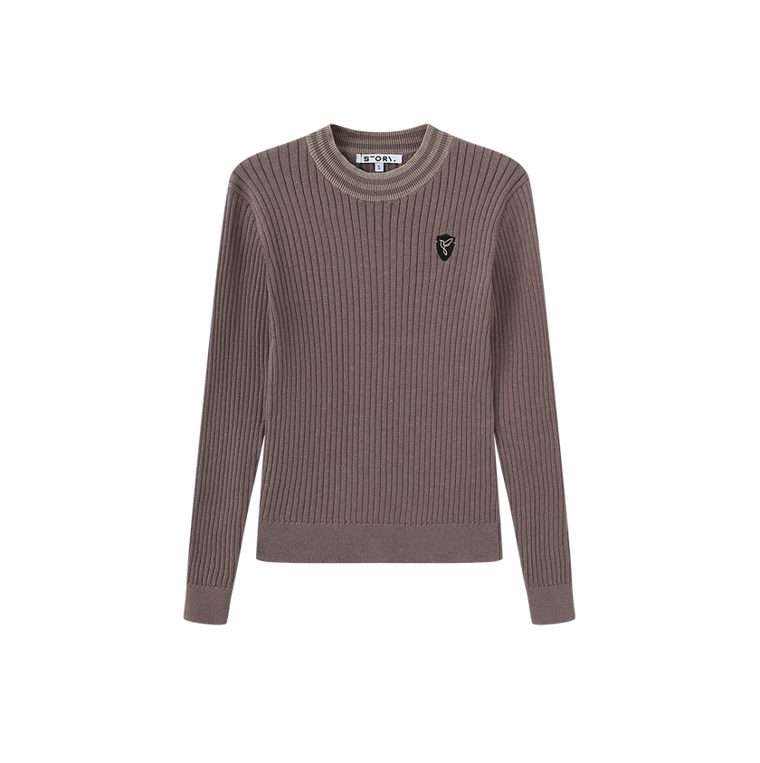 Sport Stripe Ribbed Knit Top