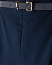 Drop Seam Paneled Denim Skirt