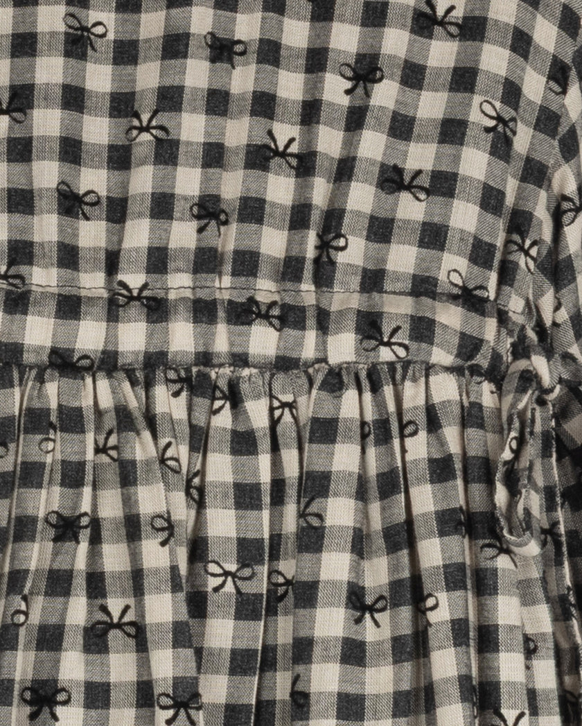 Sherry Checked And Bow Dress