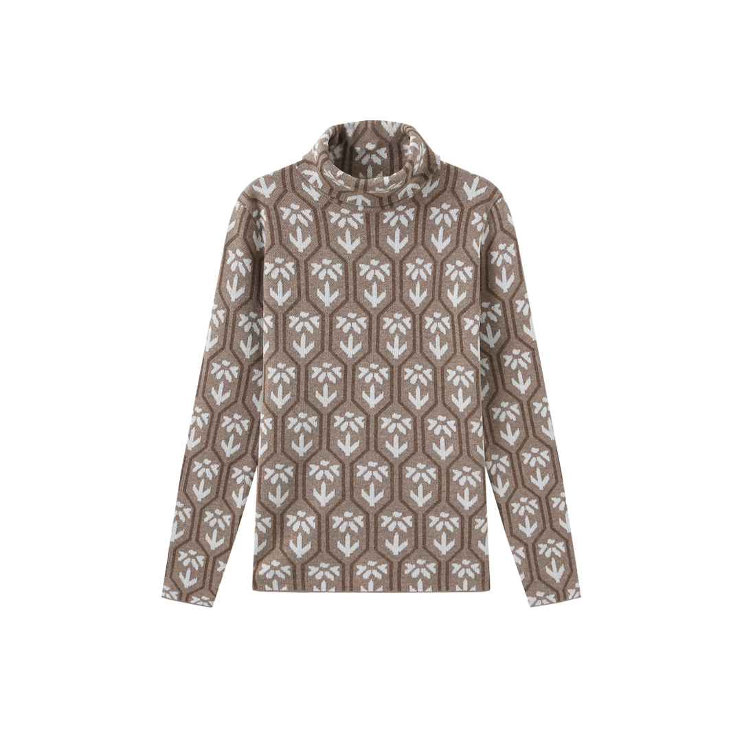 Knit Printed Turtleneck