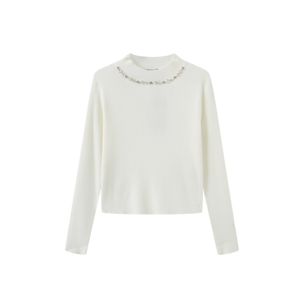 Ribbed Knit Crystle Top